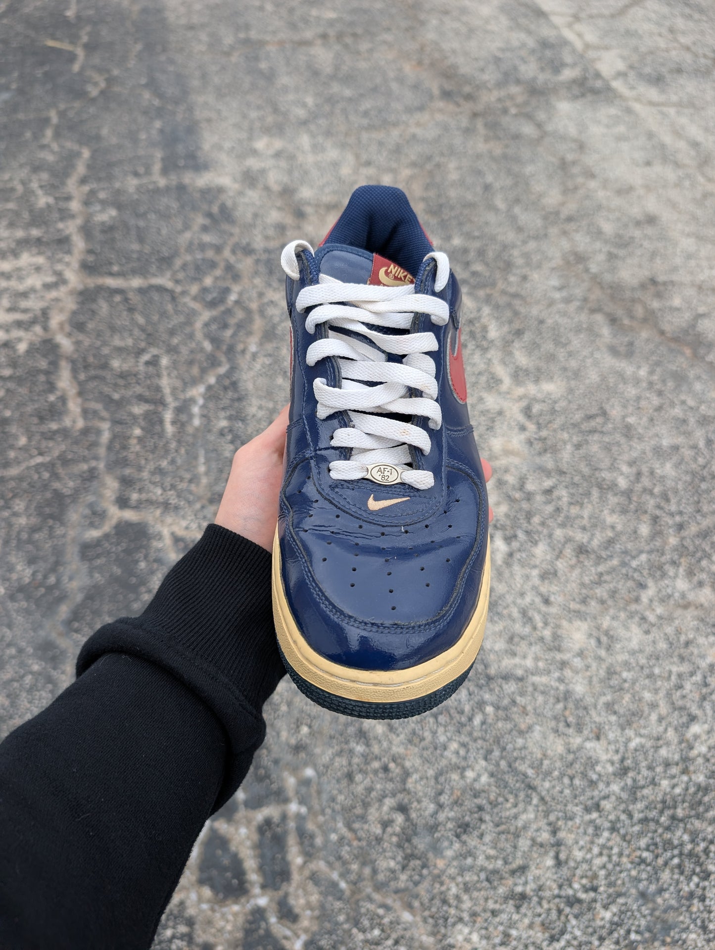 Nike Air Force 1 "Patent Navy/Crimson" (2005)